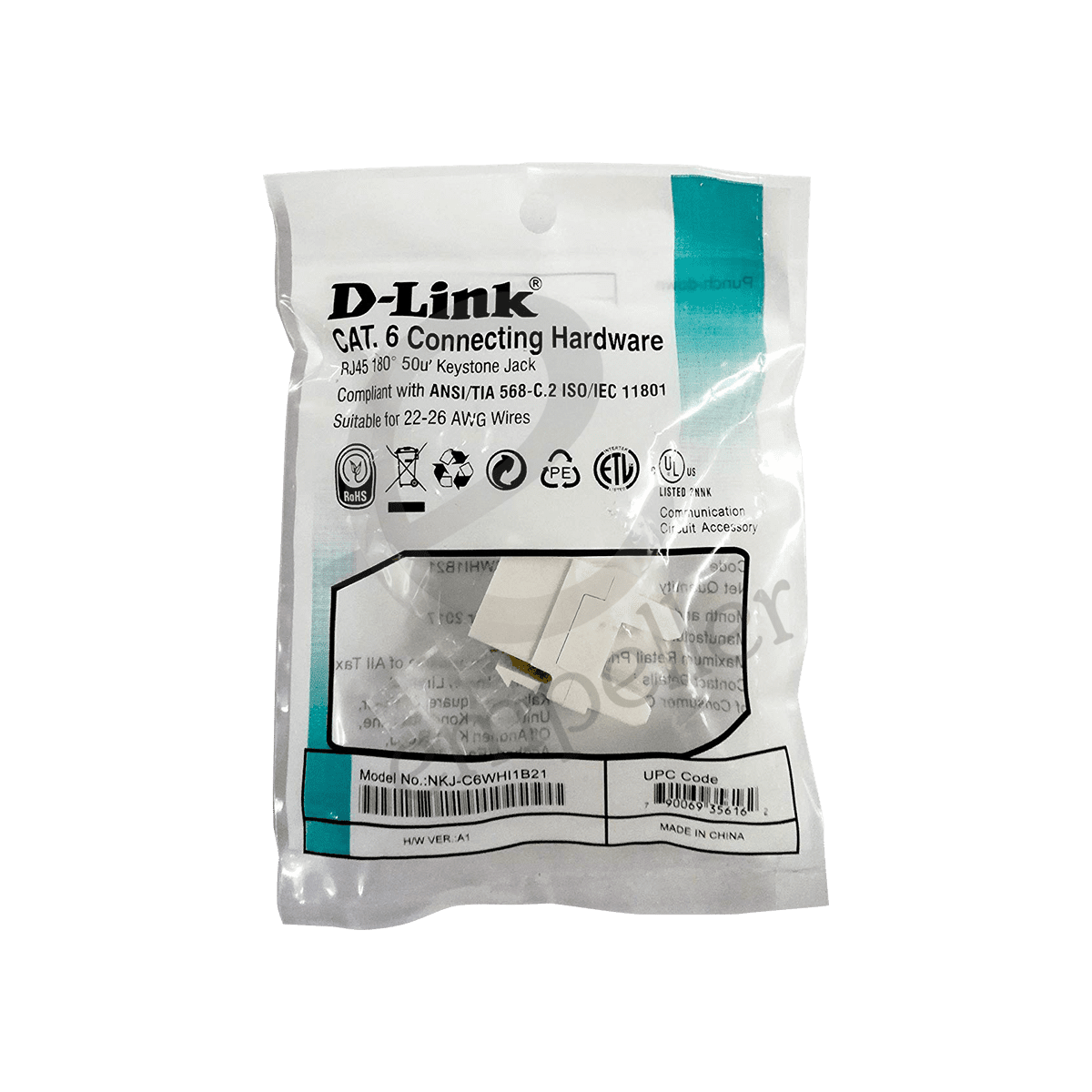 D-link NKJ-C6WHI1B21 Cat6 Keystone Jack UTP