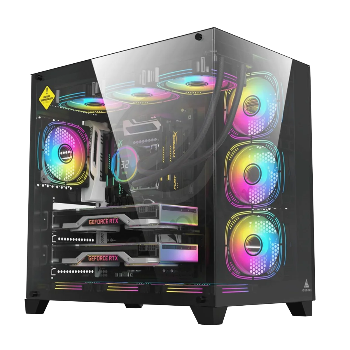 ANIGMA Pre-built Gaming Desktop 12 Intel Core Ultra 7-265KF/PRIME Z890-P WIFI Motherboard/32GB RAM/1TB SSD/RTX 4070 SUPER 12GB/A-RGB 360mm AIO Liquid Cooler Black/700W PSU/ACEGEEk Mercury R425 Pro/Windows 11 Pro