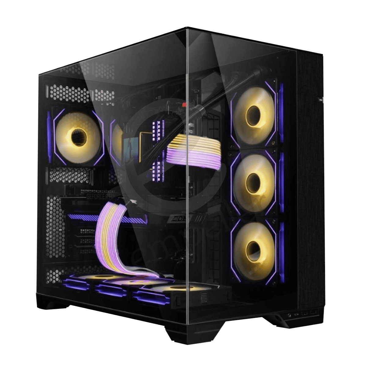 ANIGMA Pre-built Gaming Desktop 6 Intel Core i7-14700K/B760 A GAMING WIFI Motherboard/64GB RAM/2TB SSD/GeForce RTX 4070 Ti SUPER 16GB/360mm LCD Display AIO RGB/6x 120mm ARGB Fans/850W PSU/Lian Li 011 Vision Case Black/Windows 11 Pro - Black