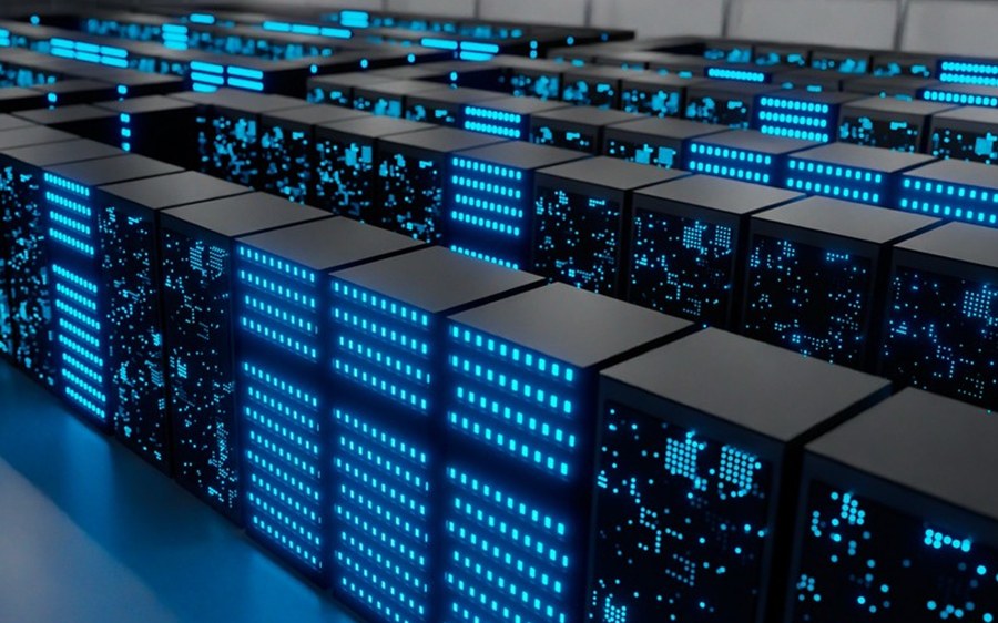 Dell PowerEdge servers in a data centre rack