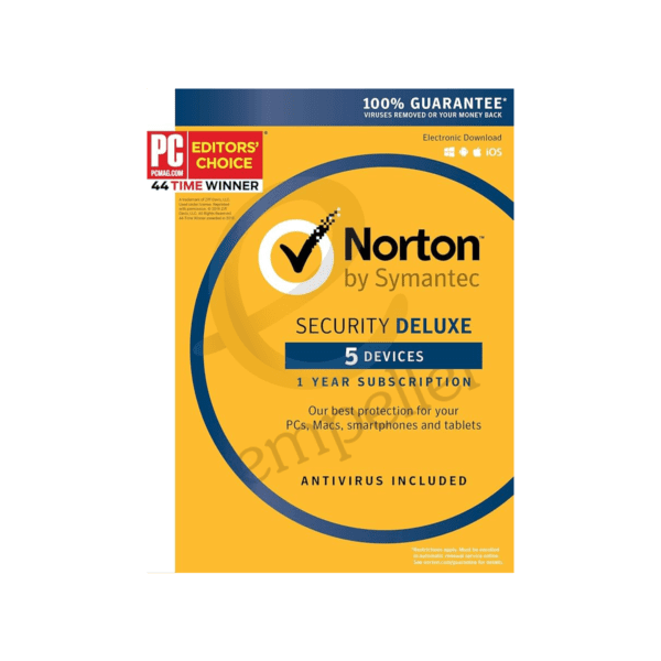 Front view of Symantec Norton Security Deluxe